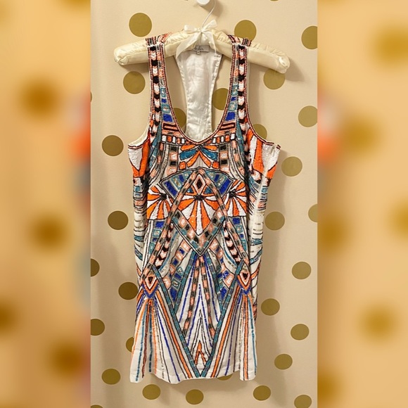 Parker - Beaded Geometric Tunic/Tank Dress - Picture 2 of 8